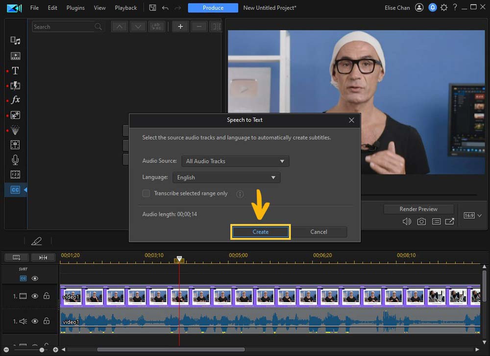 PhotoDirector - Create Speech to Text
