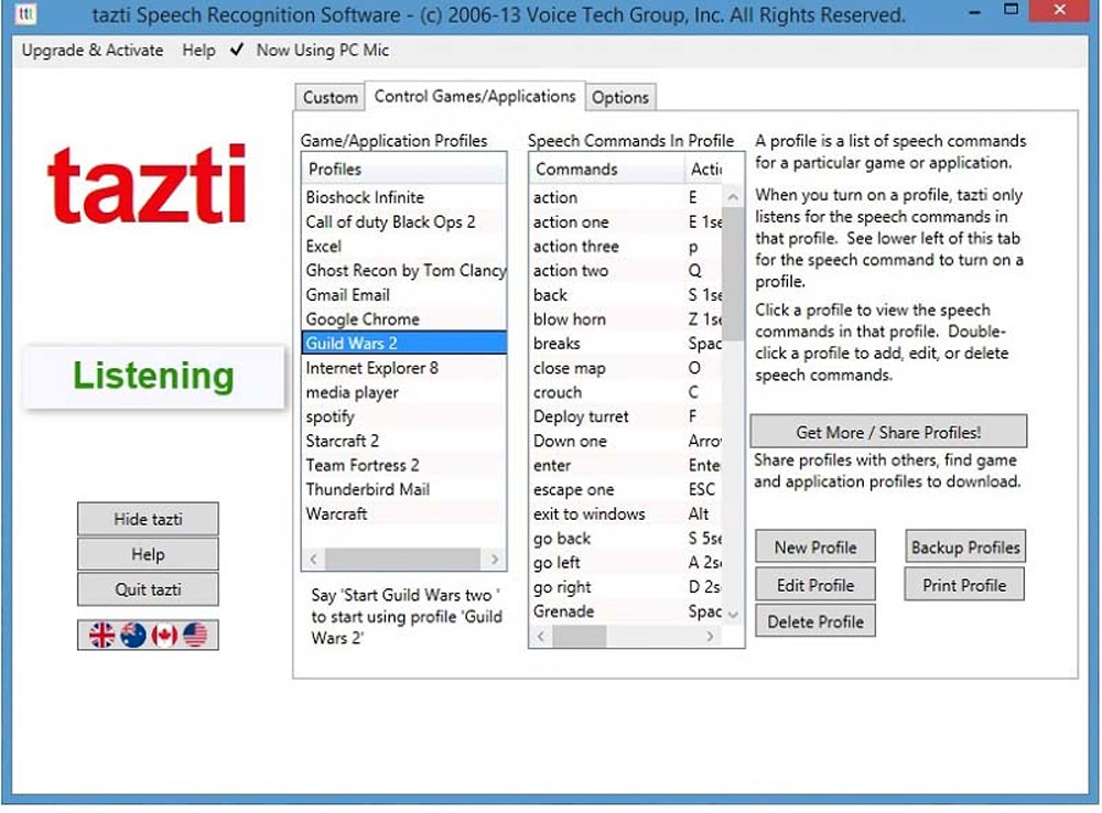 Tazti Interface
