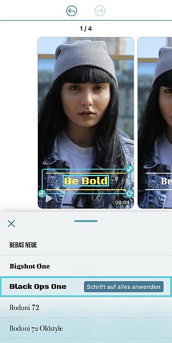 Promeo - Schriftart ändern