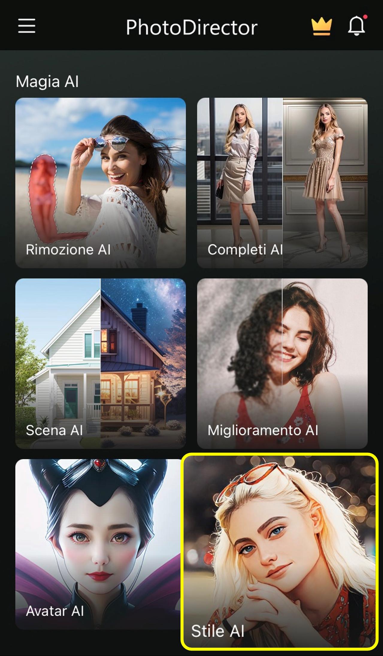PhotoDirector - Trasformate le foto in cartoni animati dal vostro telefono