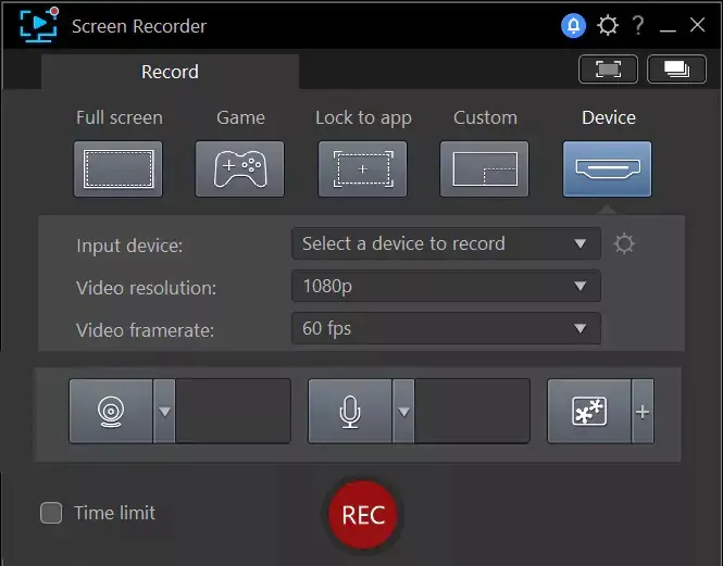 Screen Recorder Interface