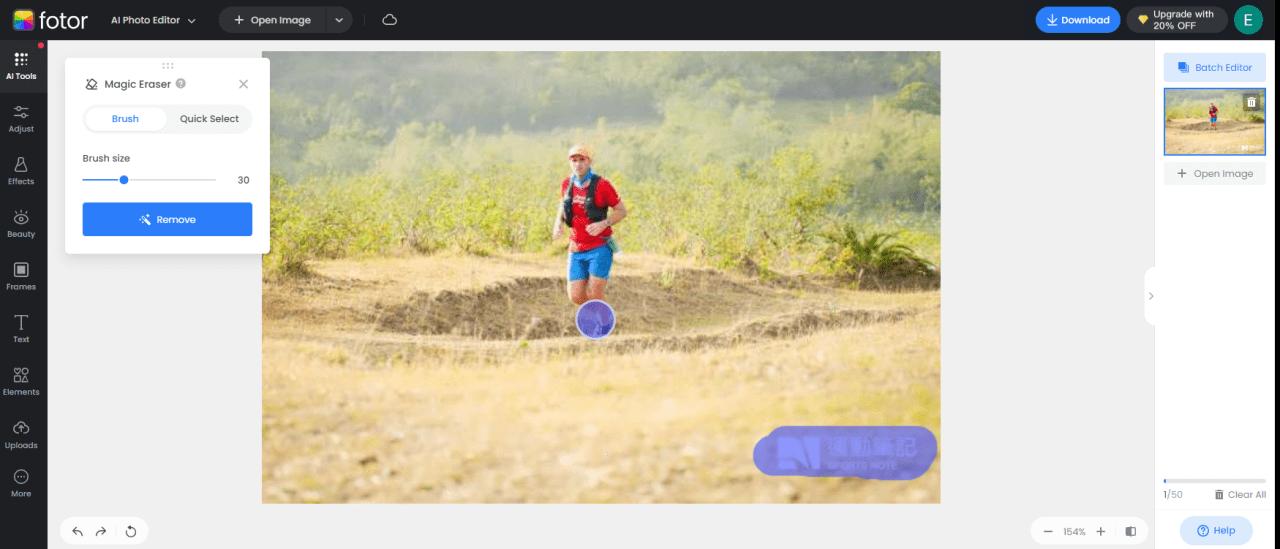 Fotor enlever filigrane