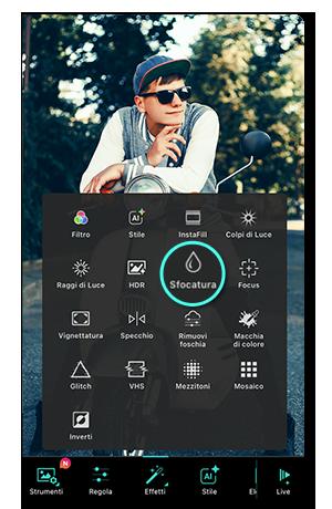 Use the best photo editor app, PhotoDirector to create amazing blur effects