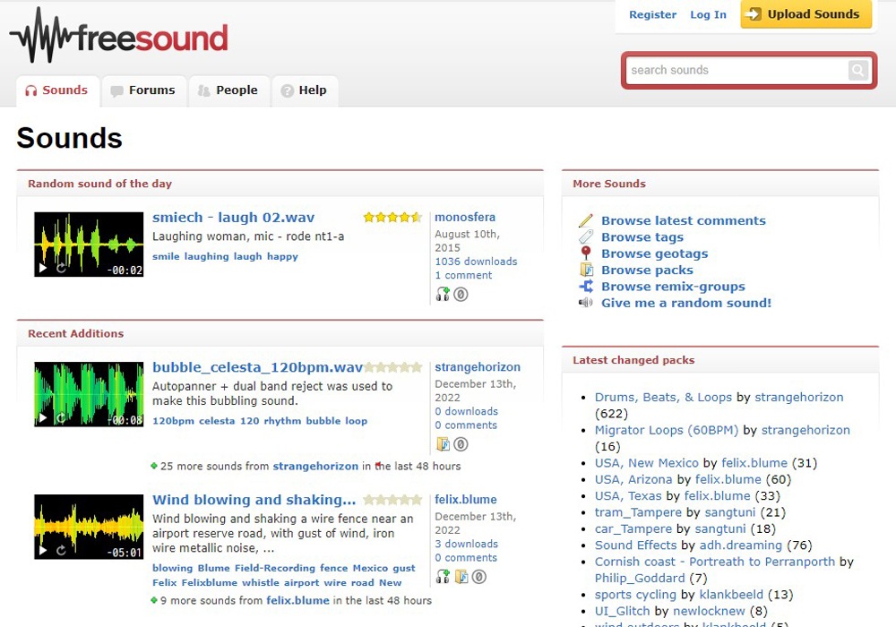 Freesound Interface
