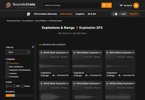 Sounds Crate Interface