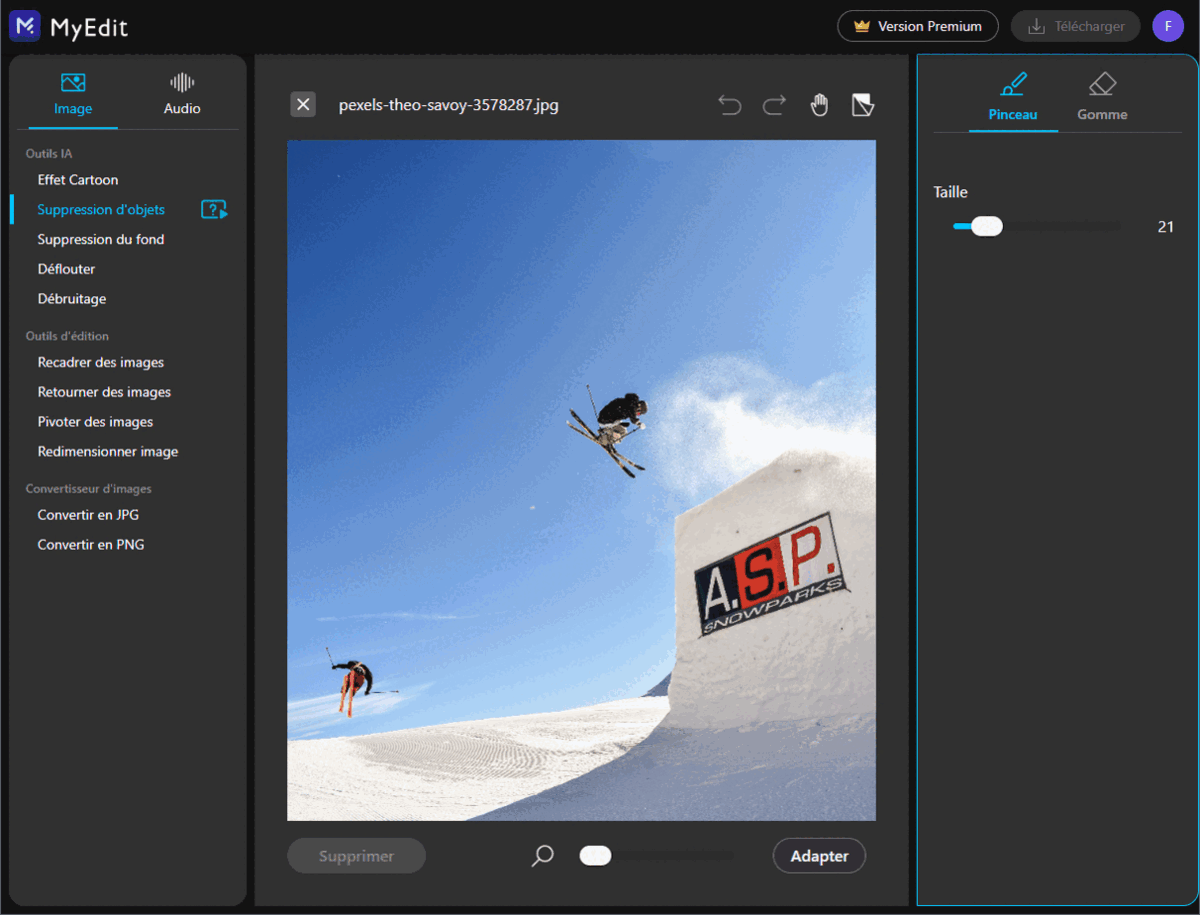 Solution de suppression d'éléments en ligne MyEdit