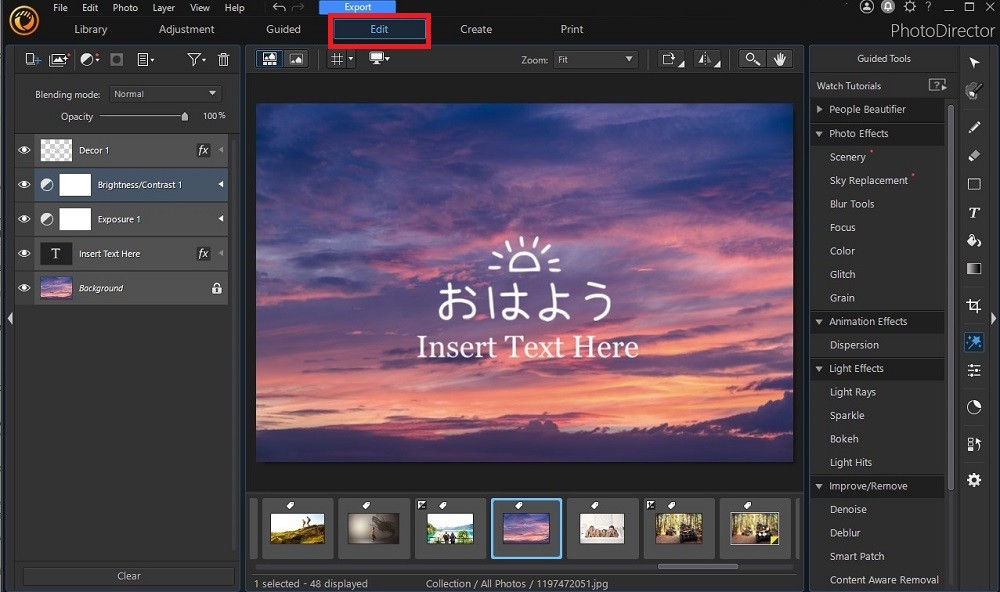 PhotoDirector - Edit