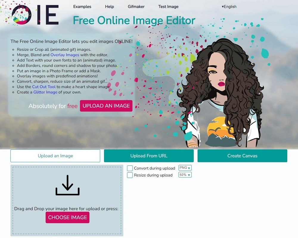 Online-Image-Editor Interface