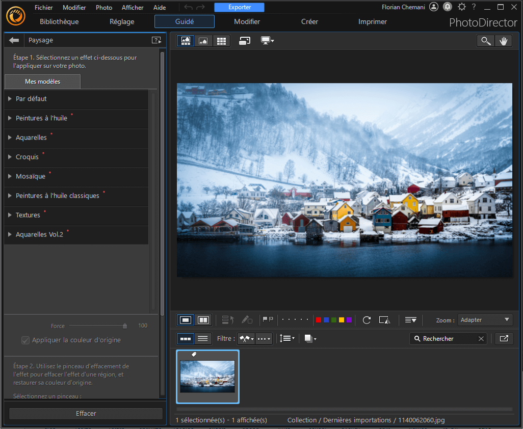 Filtres de peinture via IA sur PC