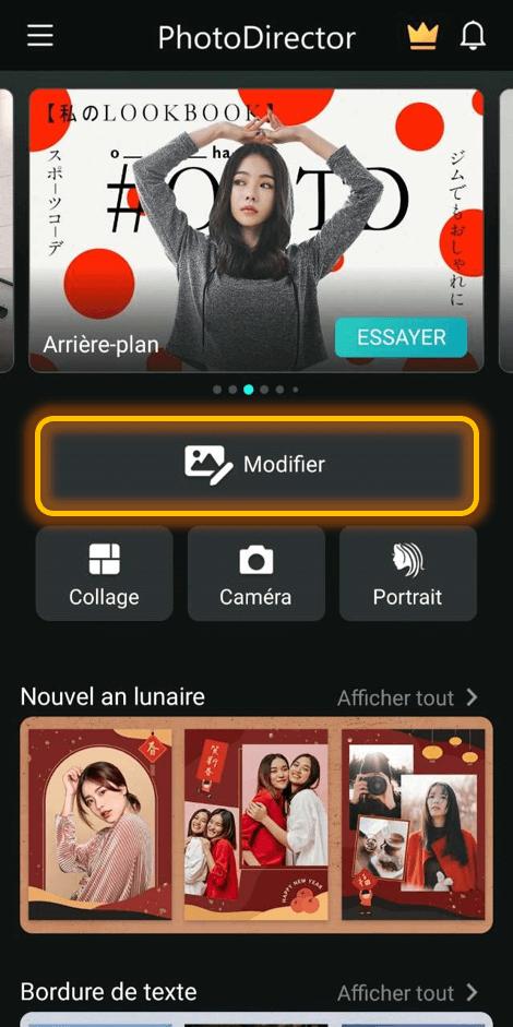 Retourner et faire pivoter une image sur mobile - Etape 1