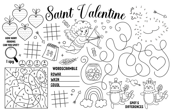 Valentine’s Day Activity Sheet