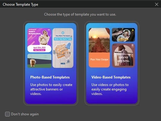 PowerDirector - Photo-Based or Video-Based Template