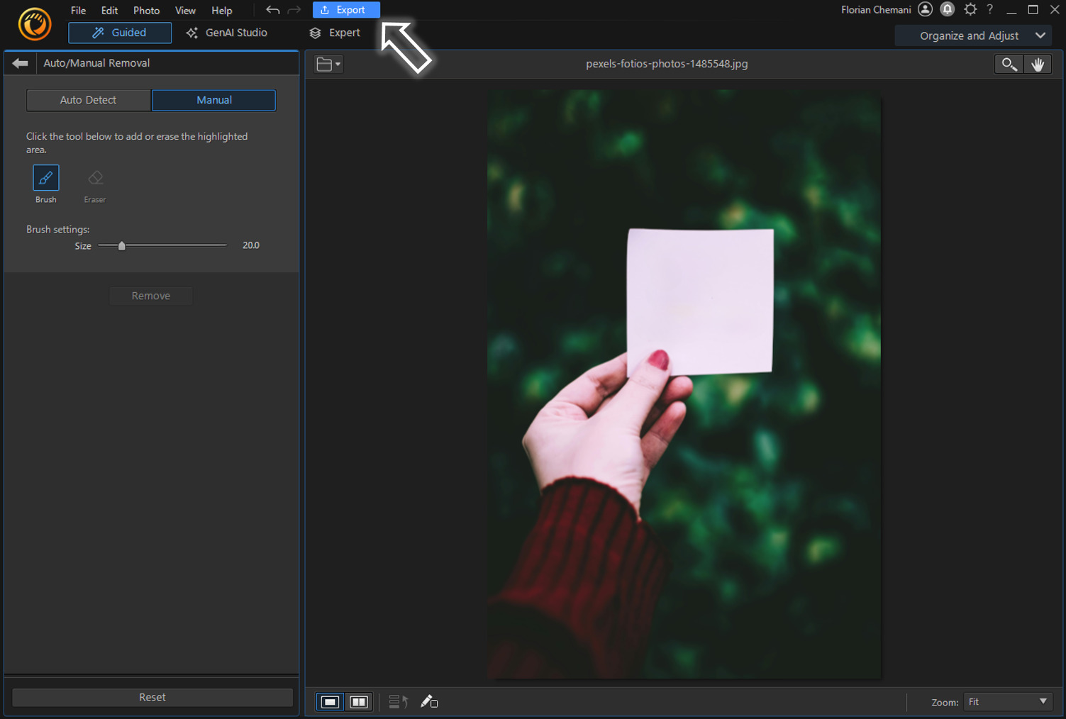 Tutorial PC 4 - Remove text from photo