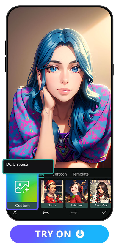 PhotoDirector App -  Choose the Anime Face Effect