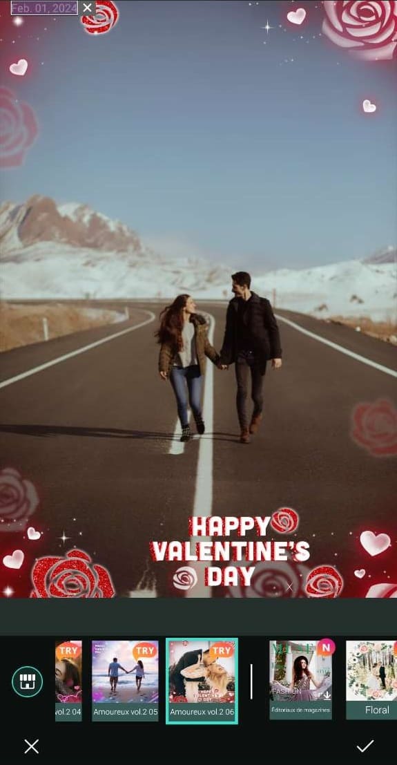 Idée de montage photo pour la Saint-Valentin