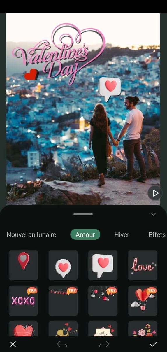 Idée de montage photo pour la Saint-Valentin
