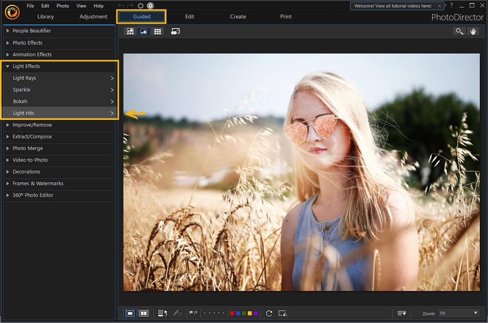 PhotoDirector - Light Effects