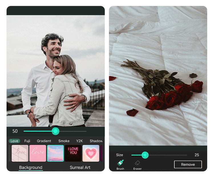 PhotoDirector App - Best App To Make Valentine's Day Backgrounds