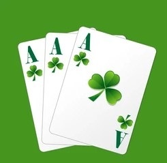 St. Patrick's Day Lucky Aces Playing Card