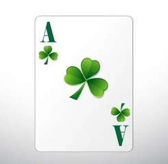 St. Patrick's Day Lucky Aces Playing Card