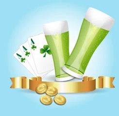 St. Patrick's Day Lucky Aces Playing Card