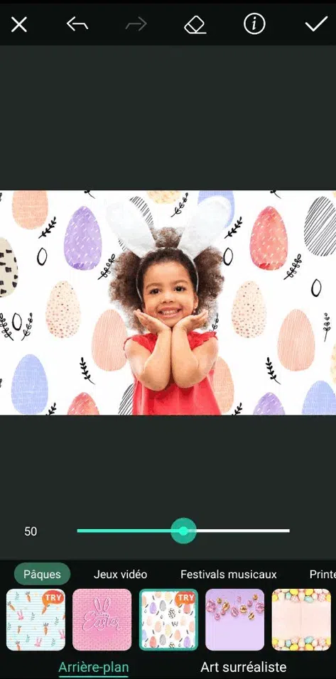 Fond de pâques disponibles dans l'application PhotoDirector