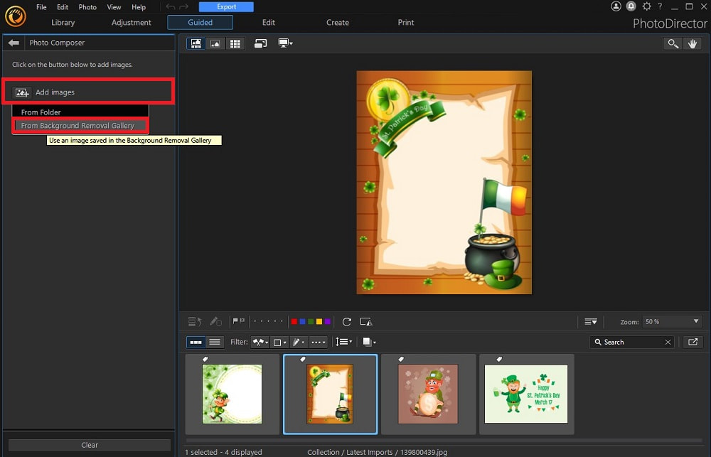 PHD - St. Patrick's Day Edit - add image from Background Removal Gallery