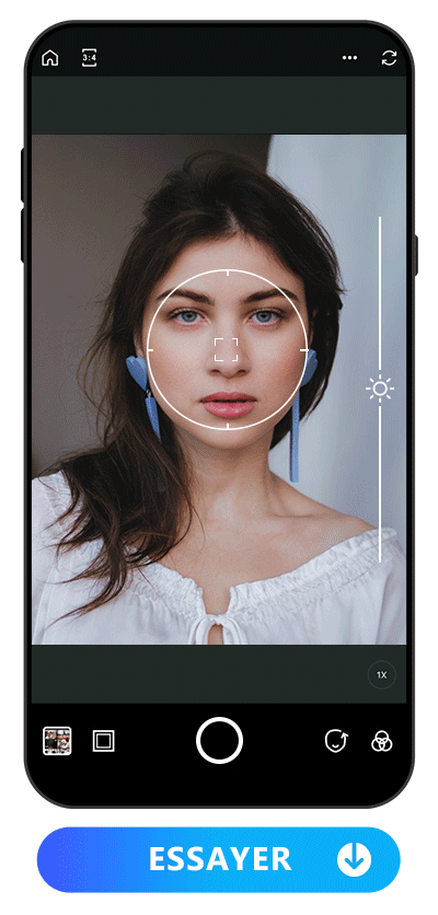 Démonstration des possibilités avec l'appareil photo de l'application PhotoDirector