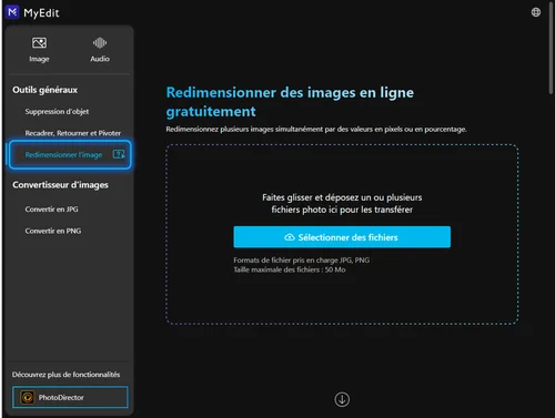 Tutoriel - Redimensionner une image en ligne - Etape 2