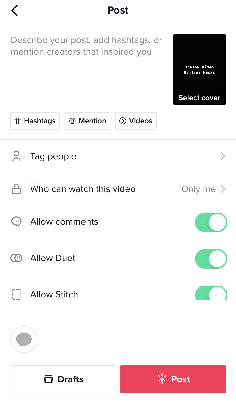 TikTok - Adding Captions