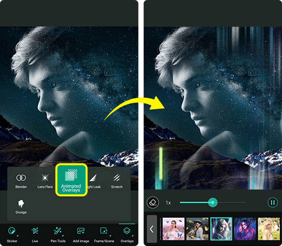 PhotoDirector App - Add Animations