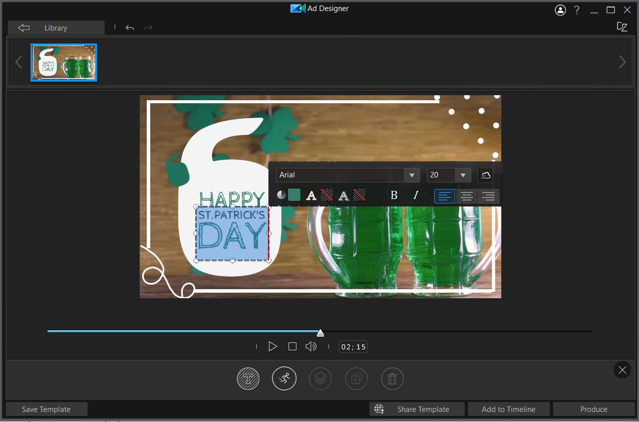 PowerDirector - Edit Text Template