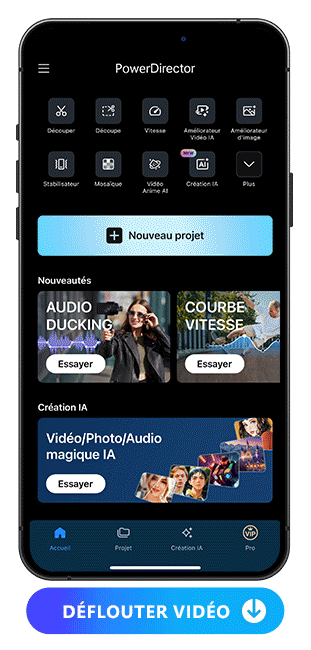 PowerDirector App - meilleure application de montage vidéo IA