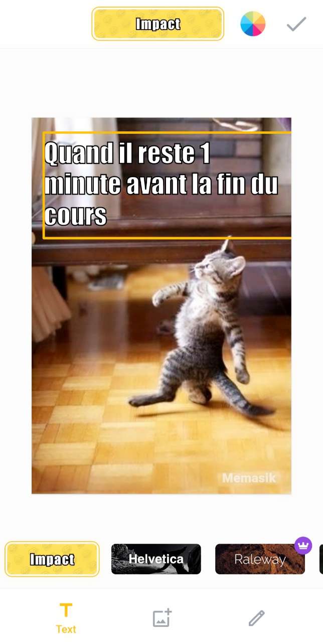 Memasik - Application pour créer un mème