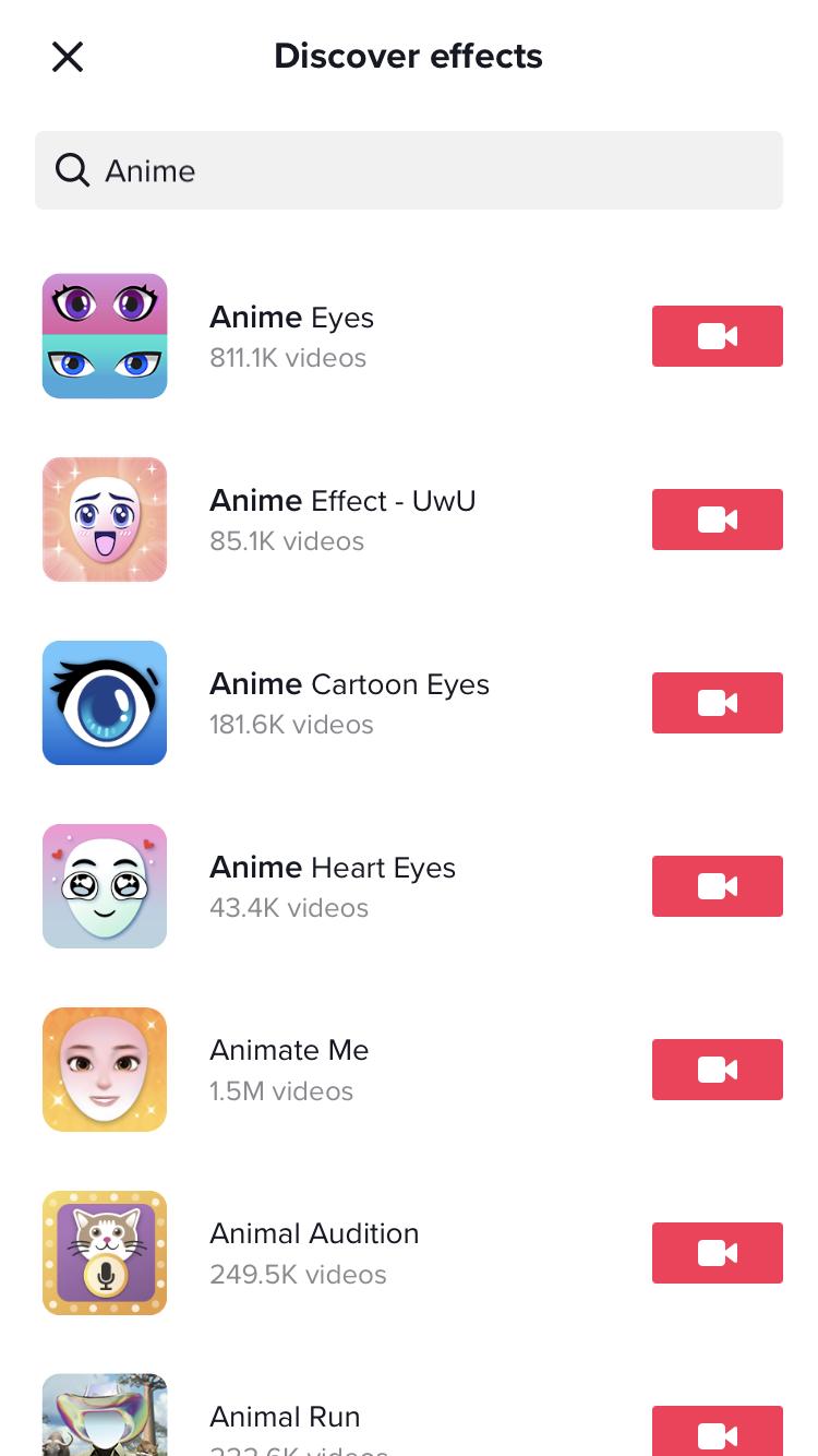 TikTok - Anime Filter