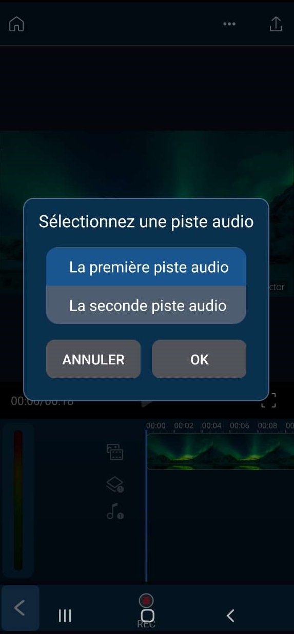 etape 3 powerdirector choisir piste audio