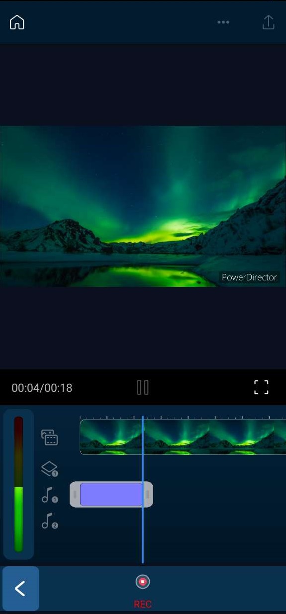 etape 5 powerdirector enregistrement vocal rec