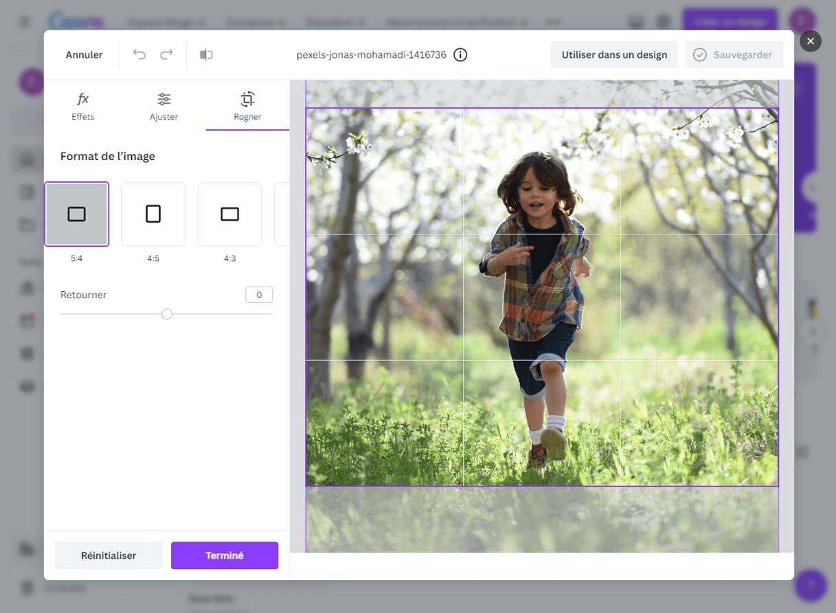 Canva - Rogner une image en ligne simplement
