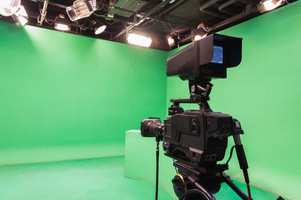 Kamera-Stativ-Setup für Green Screen Chroma Key