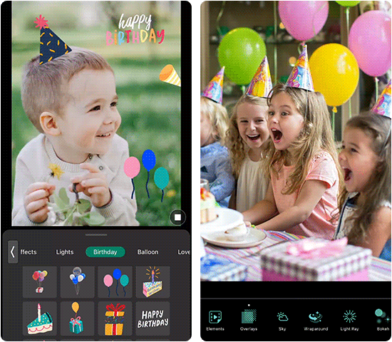 PhotoDirector App - Birthday GIF Maker