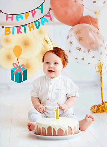 PhotoDirector App - Birthday GIF Maker