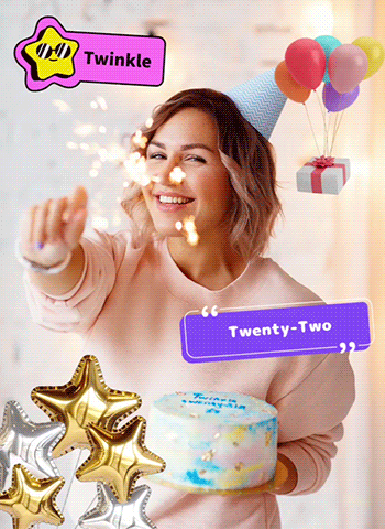 PhotoDirector App - Birthday GIF Maker