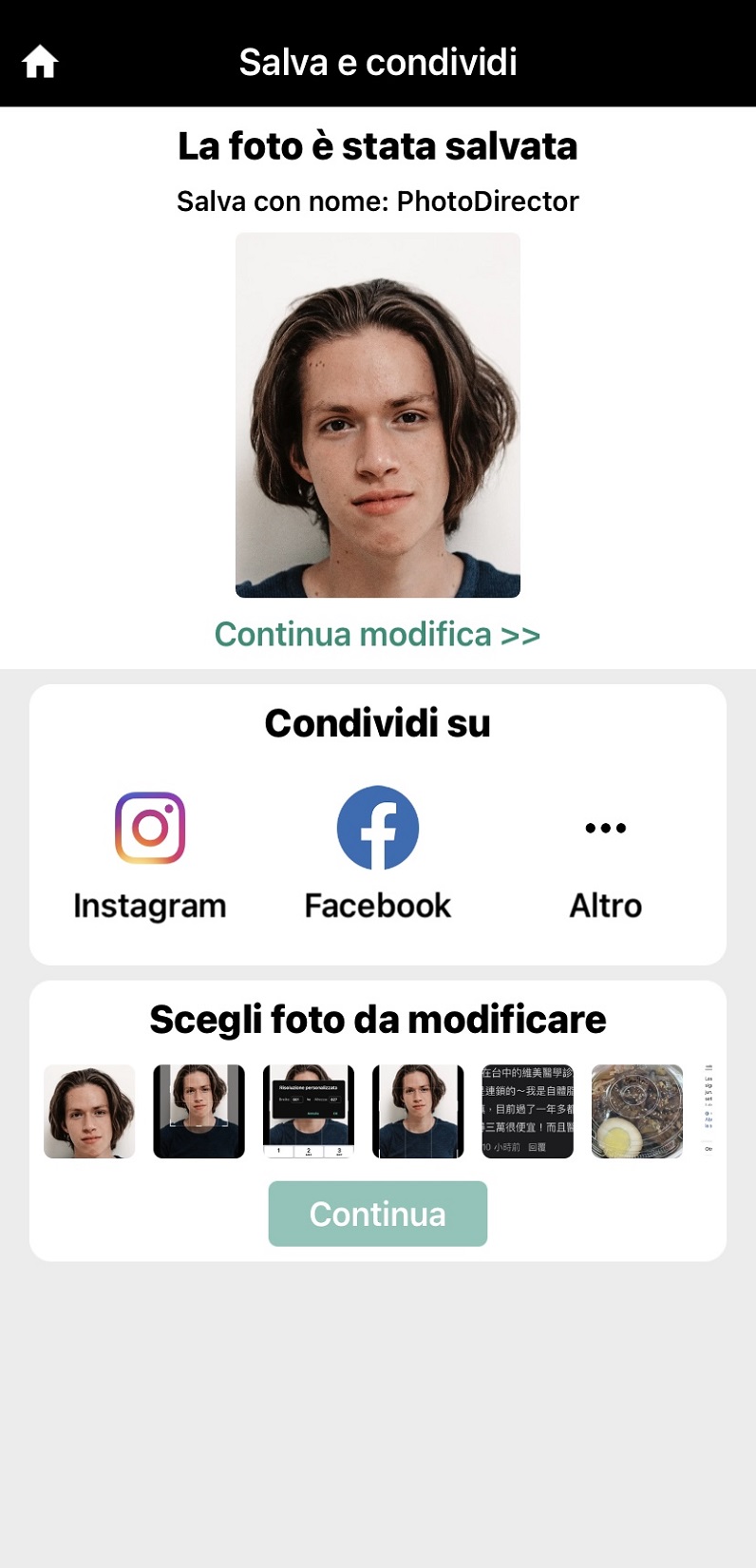 Salvare il risultato