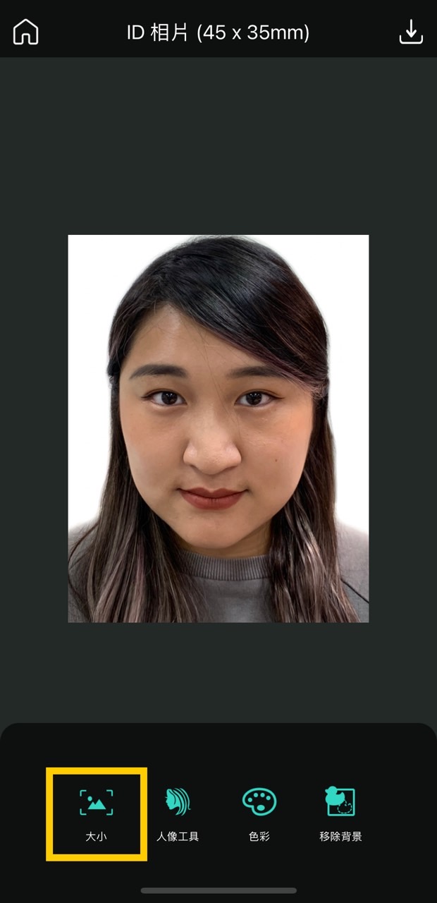 自動套用兩吋照片大小