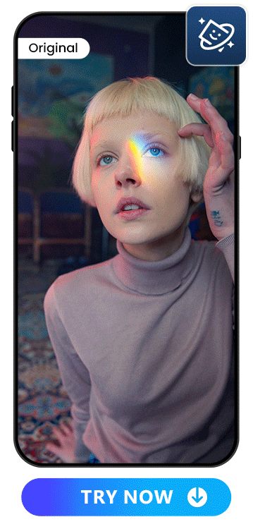 example of converting a woman's video into 3 anime styles including Elf, Cartoon and Manga