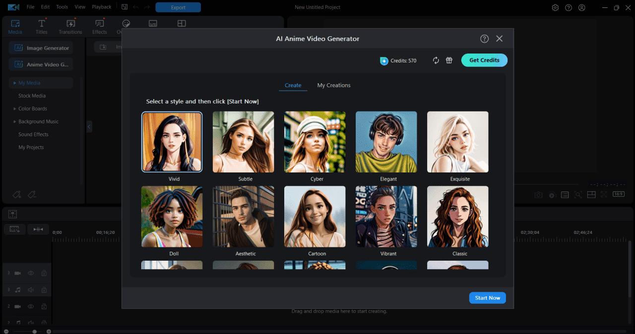 video to cartoon with PowerDirector software