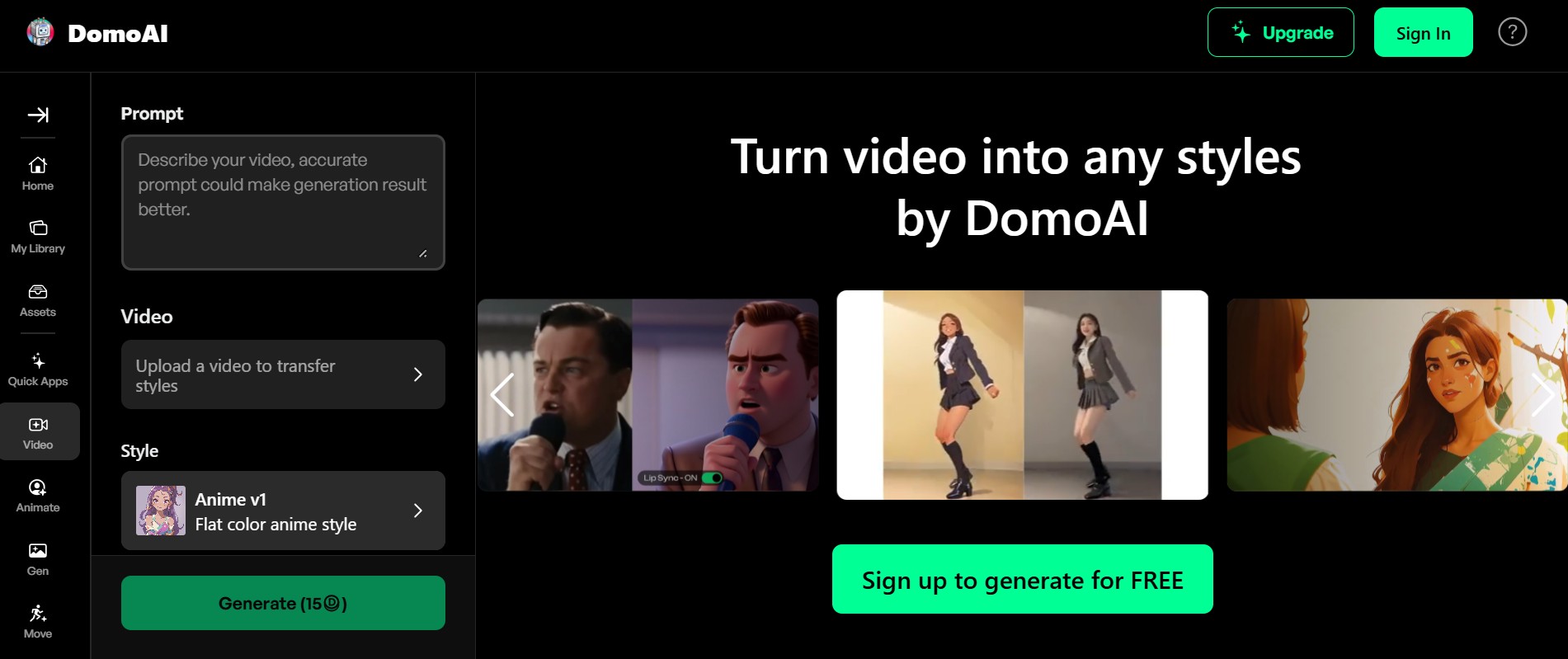 DomoAI - High Quality Online Cartoon Video Maker