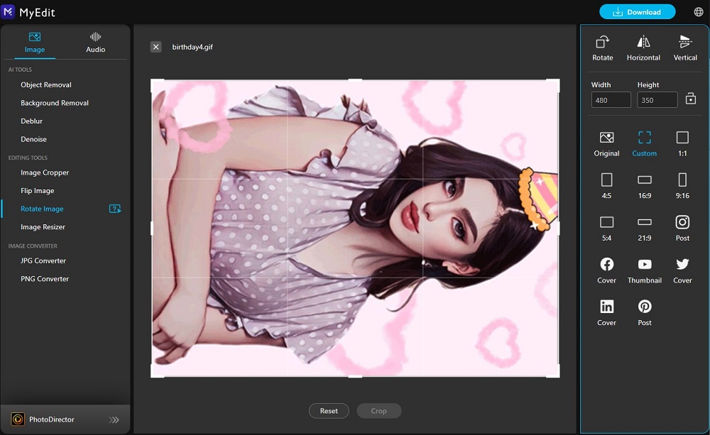 MyEdit.Online Interface