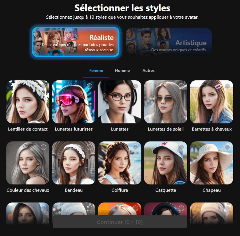 Créer un avatar en ligne avec le site MyEdit - Etape 2