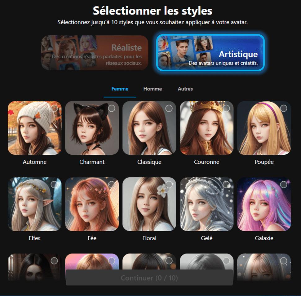 Créer un avatar en ligne avec le site MyEdit - Etape 3